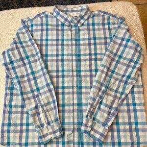 Old Navy Men’s Classic Fit Plaid Button-Down Shirt - XXL
